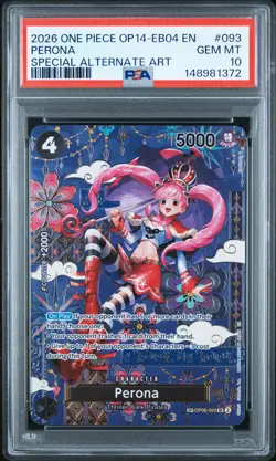 2026 ONE PIECE THE AZURE SEA'S SEVEN SPECIAL ALT ART #093 PERONA PSA 10 - Image 1