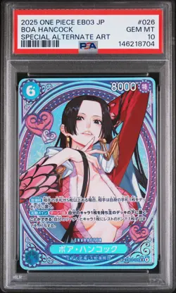 2025 ONE PIECE JAPANESE EB03-HEROINES EDITION SPECIAL ALT ART BOA HANCOCK PSA 10 - Image 1