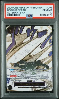 2026 ONE PIECE OP14-EB04-THE AZURE SEA'S SEVEN ALTERNATE ART GROUND DEATH PSA 10 - Image 1