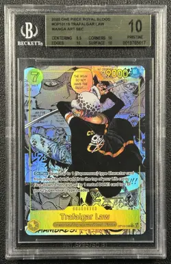 TRAFALGAR LAW BGS 10 PRISTINE 2025 ONE PIECE ROYAL BLOOD #OP10-119 MANGA ART 617 - Image 1