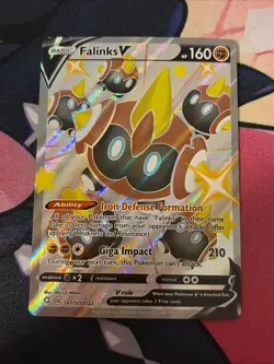 Pokemon Cards Falinks V Full Art Shiny SV115/SV122 Shining Fates Mint Pack Fresh - Image 1