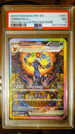 2025 Umbreon ex 161/131 PSA 7 Pokemon Card - Image 1
