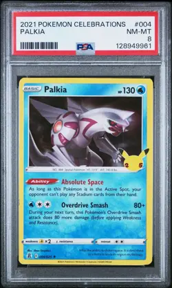 2021 Pokemon Celebrations 004/025 Palkia PSA 8 Near Mint Holo Foil Rare Card TCG - Image 1