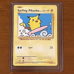 Surfing Pikachu 111/108 Secret Rare Pokemon Card XY Evolutions Pokemon TCG NM - Image 1
