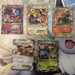 Pokemon Mega Evolutions EX Card Lot Binder Copies Heavyplay Cards See Pictures - Image 1