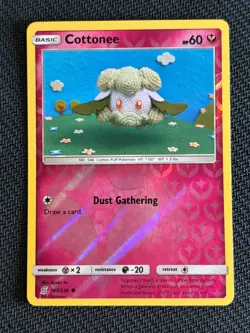 Cottonee~ Reverse Holo ~ Cute Asako Ito Crochet Pokemon Cards - Image 1