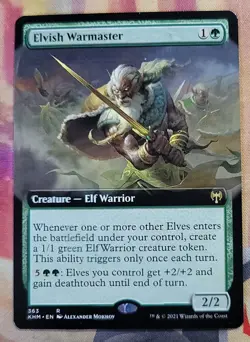 Elvish Warmaster (Extended Art) MTG Kaldheim (KHM) (NM) - Image 1