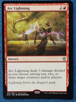 MTG 1x Arc Lightning NM Khans of Tarkir - Promo - Magic the Gathering - Image 1