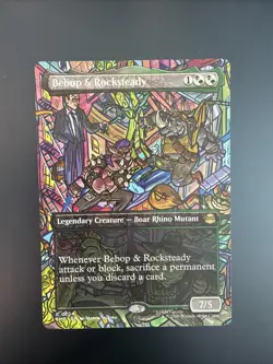 Bebop & Rocksteady (Borderless) Teenage Mutant Ninja Turtles Regular MTG 204 NM - Image 1