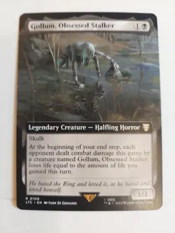 Gollum, Obsessed Stalker (Extended Art) Commander: the Lord of the Rings: Tales - Image 1