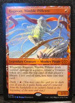 MTG Multiverse Legends Ragavan Nimble Pilferer 0151 Halo Foil Mythic Showcase NM - Image 1