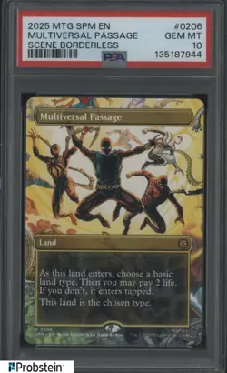 2025 MTG SPM EN Scene Borderless #0206 Multiversal Passage PSA 10 GEM MINT - Image 1