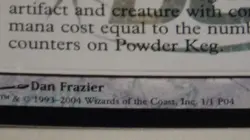 Powder Keg Artifact Magic the Gathering Dan Frazier 1/1 P04 excellent - Image 4