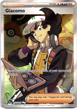 Pokemon TCG Giacomo 252/193 Paldea Evolved Trainer Holo Rare Near Mint - Image 1