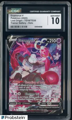2022 Pokemon Lost Origin Trainer Gallery TG18/TG30 Enamorus V CGC 10 GEM MINT - Image 1