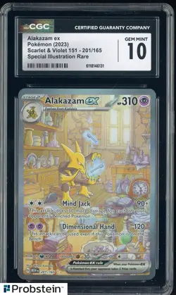 2023 Pokemon S&V 151 201/165 Alakazam ex Special Illustration Rare CCG 10 - Image 1