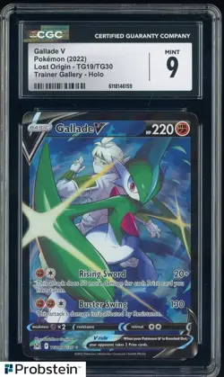 2022 Pokemon Lost Origin Trainer Gallery TG19/TG30 Gallade V Holo CGC 9 MINT - Image 1