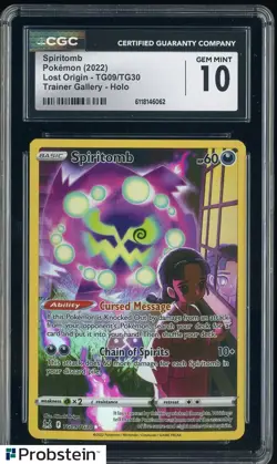 2022 Pokemon Lost Origin Trainer Gallery TG09/TG30 Spiritomb Holo CGC 10 - Image 1