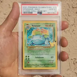 2021 Pokemon Celebrations Venusaur PSA 10 Classic Collection Holo 15/102 - Image 1
