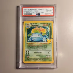 2021 Pokemon Celebrations Venusaur PSA 10 Classic Collection Holo 15/102 - Image 4