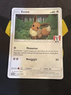 Pokemon TCG Bahasa Indonesia Language Eevee KFC Stamp Promo 186/SM-P - Image 1