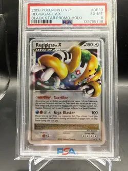 2008 Pokemon Diamond & Pearl Black Star Promo Holo Card DP30 Regigigas LV.X Psa - Image 1