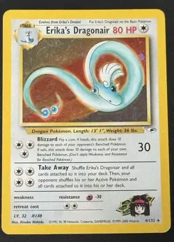 Pokemon TCG Erika's Dragonair Gym Heroes 4/132 Holo Unlimited Rare *read descr* - Image 1