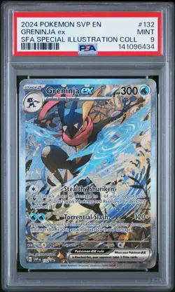 2024 POKEMON SVP EN-SV BLACK STAR PROMO #132 GRENINJA EX PSA 9 - Image 1