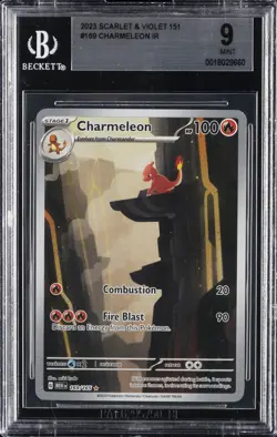 2023 POKEMON SCARLET & VIOLET 151 ILLUSTRATION RARE #169 CHARMELEON BGS 9 - Image 1