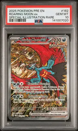 2025 POKEMON PRE SPECIAL ILLUSTRATION RARE #162 ROARING MOON EX PSA 10 - Image 1