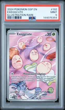 2024 POKEMON SSP EN-SURGING SPARKS ILLUSTRATION RARE #192 EXEGGCUTE PSA 9 - Image 1