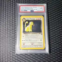 Pokemon Dark Persian Nintendo Magazine 60 HP Black Star Holo Promo #17 PSA 9 - Image 1