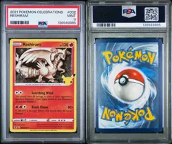 2021 Pokemon Celebrations 002/025 Reshiram PSA 9 Mint Holo Foil Rare Card TCG - Image 3