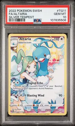 Pokemon TCG Altaria TG11/TG30 Silver Tempest Trainer Gallery Ultra PSA 10 - Image 1