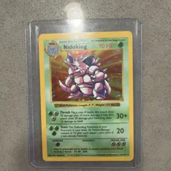 Pokemon TCG Nidoking Base Set Holo Rare Card 11/102 Shadowless NM-LP - Image 3