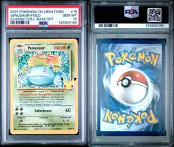 2021 POKEMON CELEBRATIONS CLASSIC COLLECTION #15 VENUSAUR-HOLO PSA 10 - Image 3