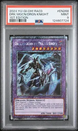 2024 YU-GI-OH! 1ST EDITION #EN268 DARK MAGICIAN THE DRAGON KNIGHT PSA 9 - Image 1