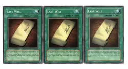 Yugioh- 3X Last Will - Common - Unlimited - SYE-031 - Moderate Play - Image 1
