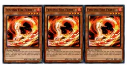 Yugioh- 3X Fencing Fire Ferret - Common - 1st Edition - MP14-EN123 - Near Mint - Image 1