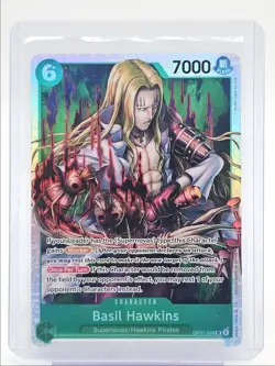 BASIL HAWKINS 2024 ONE PIECE 500 YEARS IN FUTURE SUPER RARE #OP07-029 Q5600 - Image 1