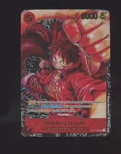 One Piece English OP05 Monkey D Luffy 1st Anniversary SR #012 - Image 1