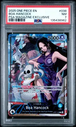2025 ONE PIECE PROMOS PSA MAGAZINE EXCLUSIVE #038 BOA HANCOCK PSA 7 - Image 1