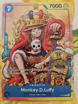 One Piece Monkey.D.Luffy 2nd Anniversary Stamped Promo P-043 - Image 1