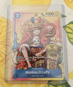 One Piece Monkey.D.Luffy 2nd Anniversary Stamped Promo P-043 - Image 3