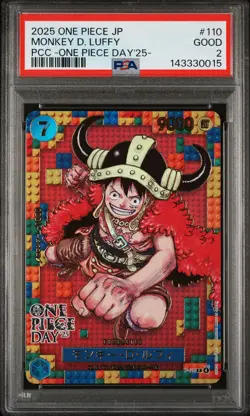 2025 ONE PIECE JPN PREMIUM COLLECTION ONE PIECE DAY'25 MONKEY D. LUFFY PSA 2 - Image 1