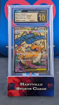 Mega Dragonite Ex Mega Dream MAR 232/193 CGC PRISTINE 10 Pokemon Card - Image 1