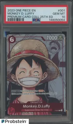 2023 One Piece EN Premium Card Collection 25th Edition Monkey D Luffy PSA 10 - Image 1