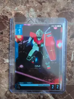 Gundam Card Game ST01-005 C+ GM Alt Art Foil NM - Image 1