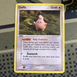 NM Cleffa 21/115 EX Unseen Forces Regular Rare 2005 Nintendo Pokemon Card - Image 1