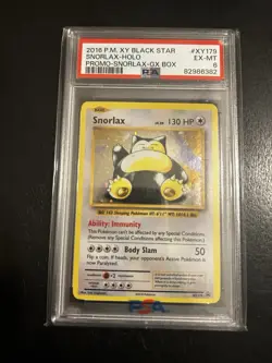 Pokemon Snorlax XY Black Star Promo Holo XY179 PSA 6 2016 Pokemon TCG Card Stock - Image 1